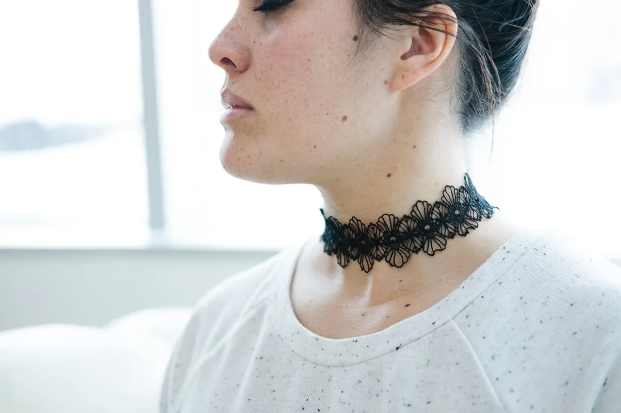 Siyah Dantel Choker