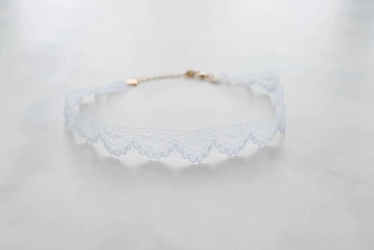 Beyaz Dantel Choker