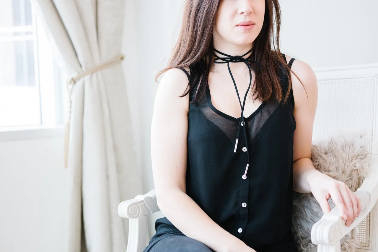 Bağcıklı Siyah Choker